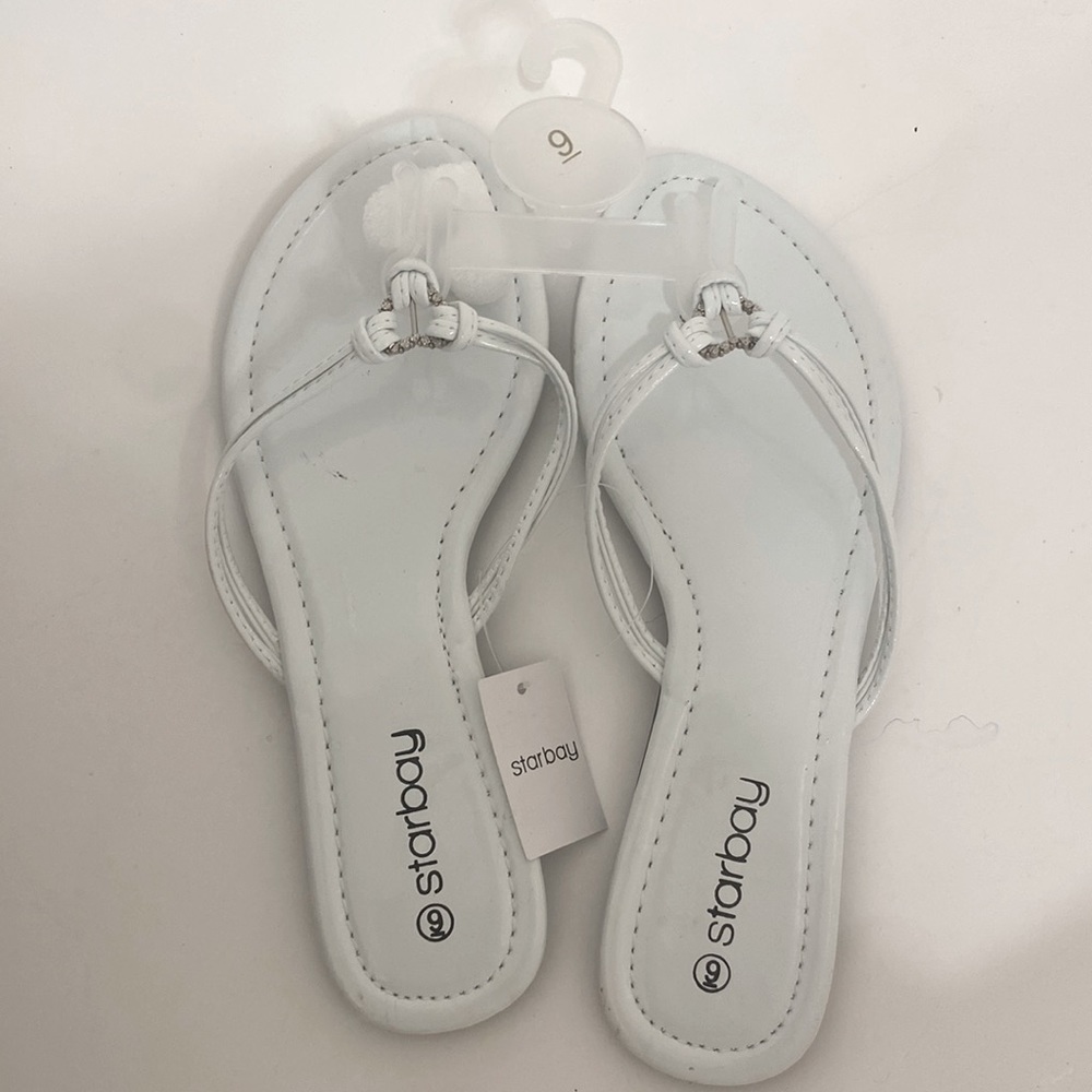 New Starbay White Flip Flop Sandals